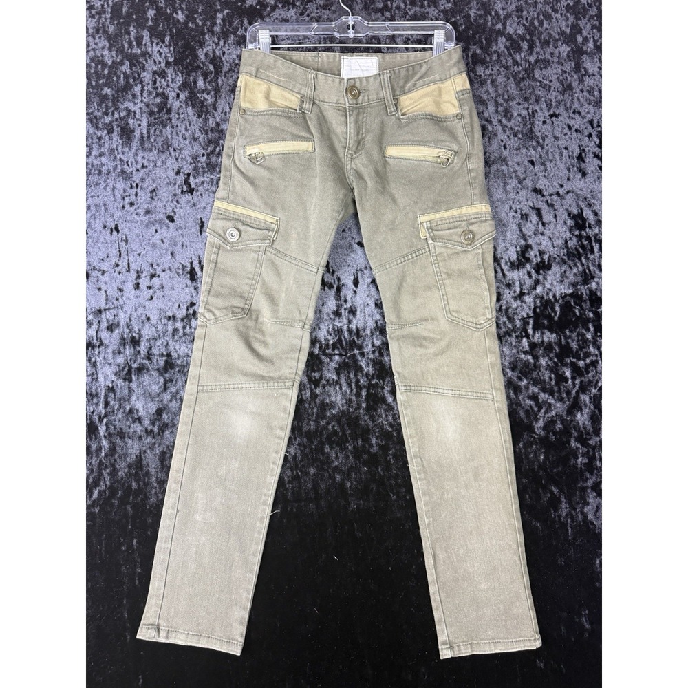 Yoshitomo Nara Lolita gesste Jeans Denim Cago‎ Pants Womens 27 Green Skinny